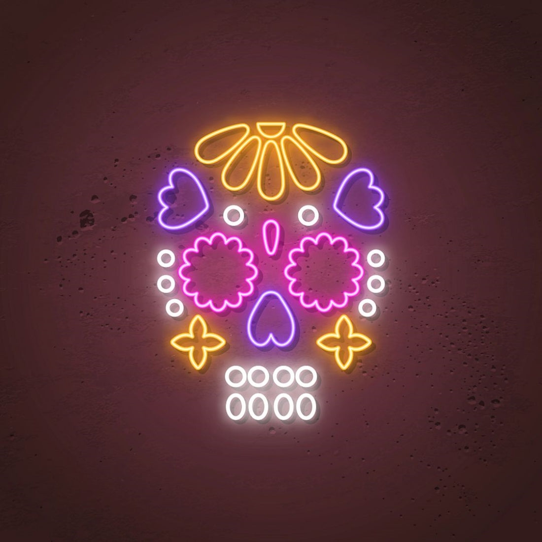 Colorful Skull Led Sign Business Neon Sign