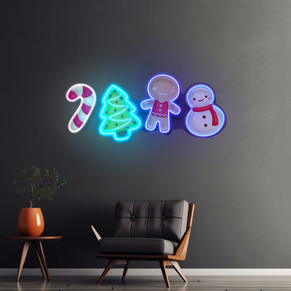 Colorful Toppers Christmas Neon Sign Acrylic Artwork For Sale - Shineneon