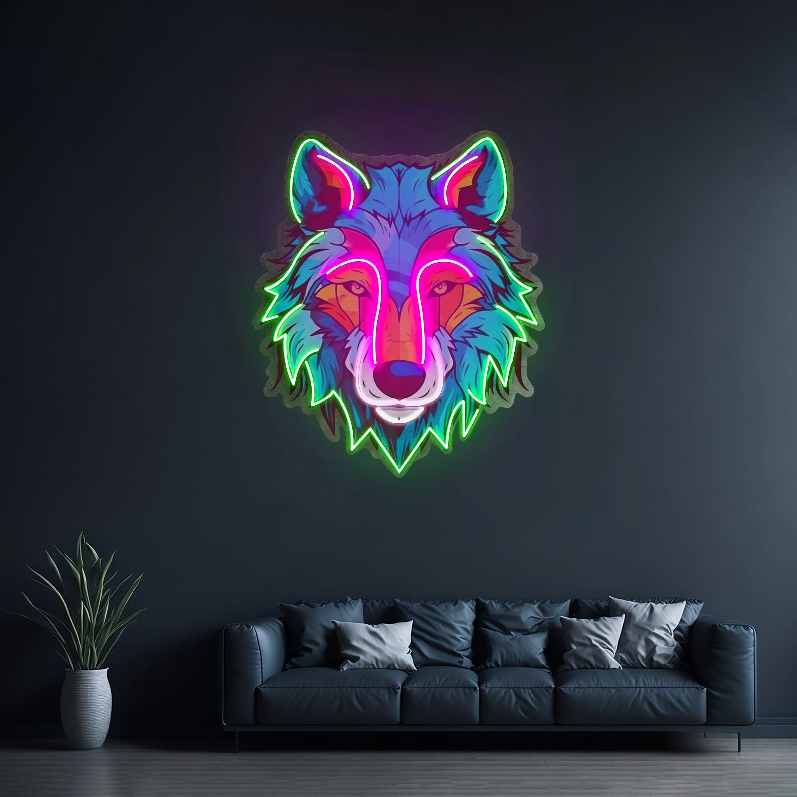 Colorful Wolf Led Neon Sign Light Custom Led Signs - Shineneon