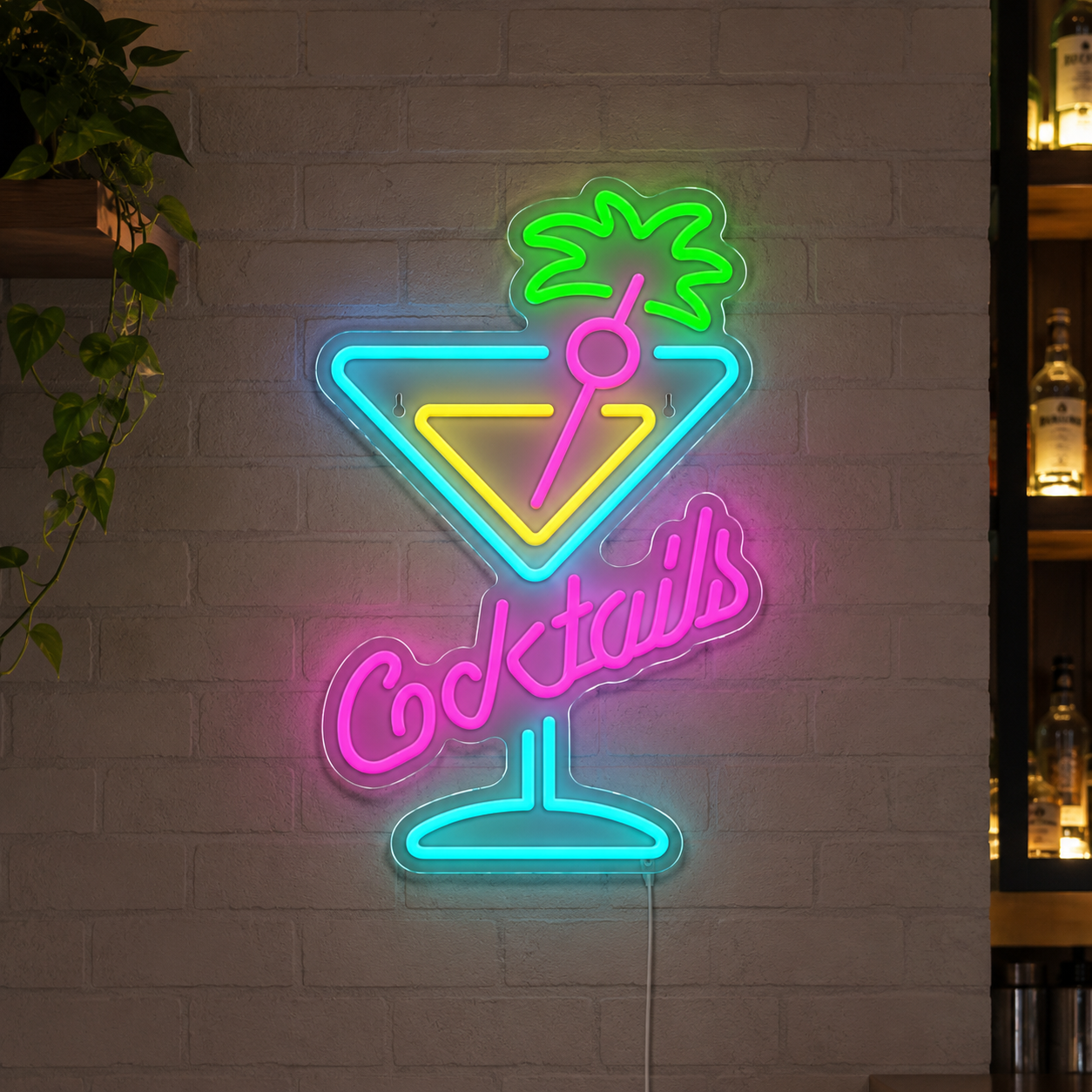 Colourful Cocktail Neon Sign LED Bar Light For Home Pub Party Decor LED Neon Sign main product image