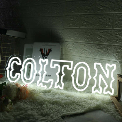 Colton White Led Neon Sign - Shineneon