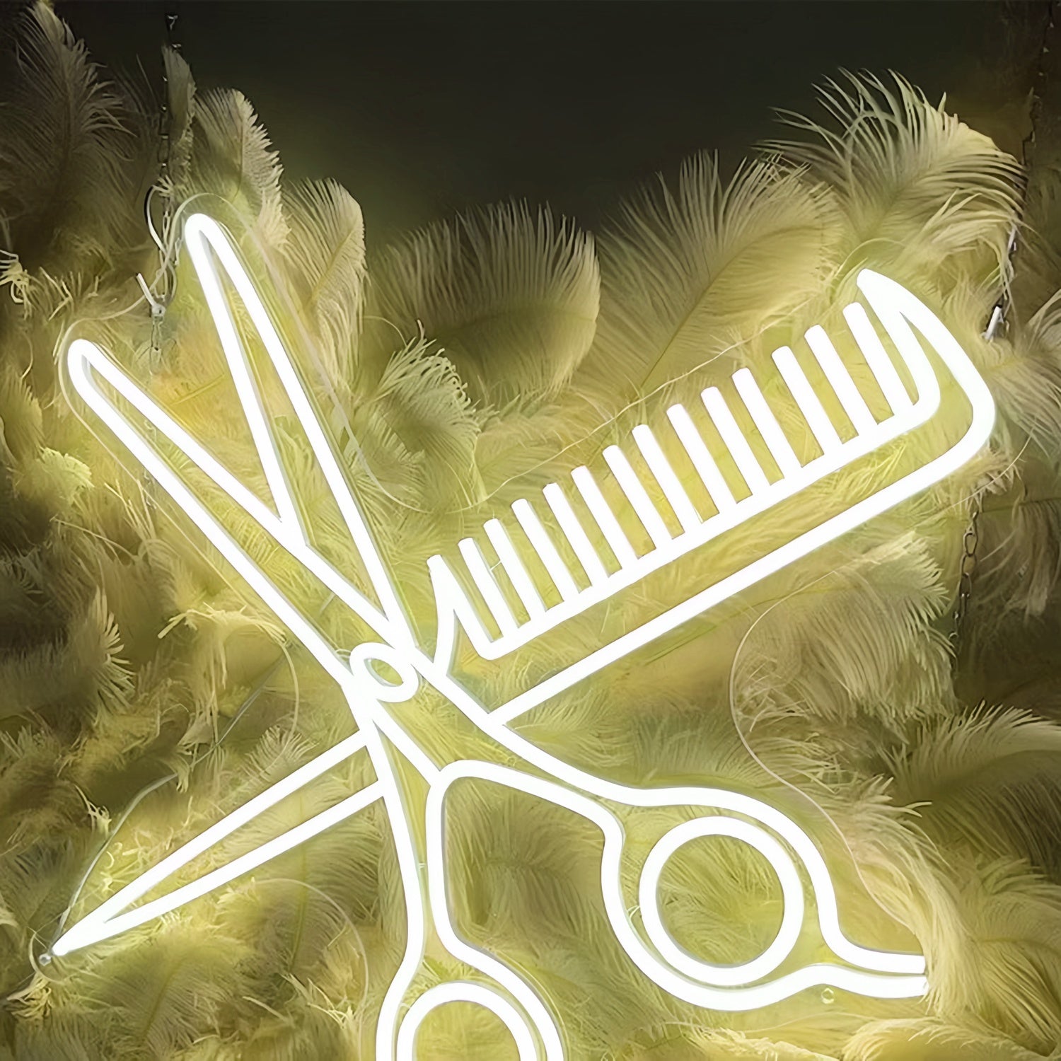 Comb And Scissors Add A Touch Of Neon Style To Your Space | Shineneon