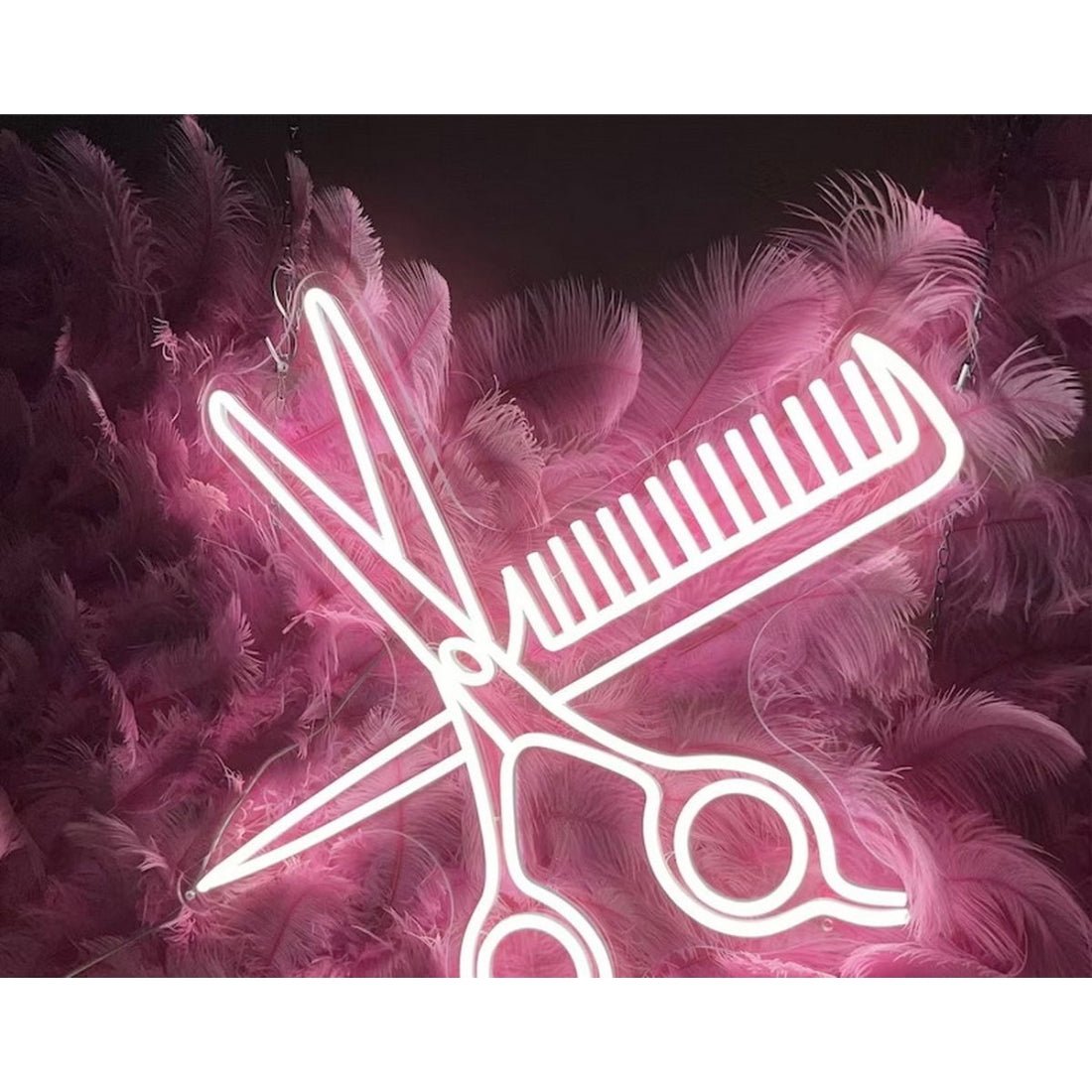 Comb And Scissors Led Sign Business Neon Sign - Shineneon