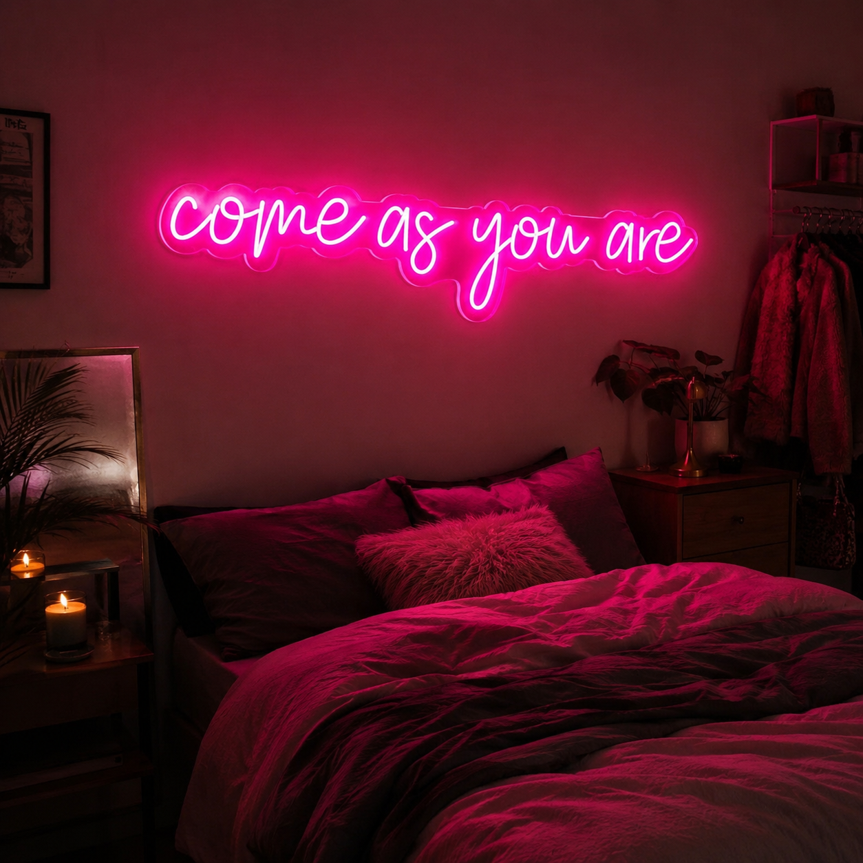 Come As You Are Wall Decor LED Neon Sign - 03 Real Lifestyle Scene