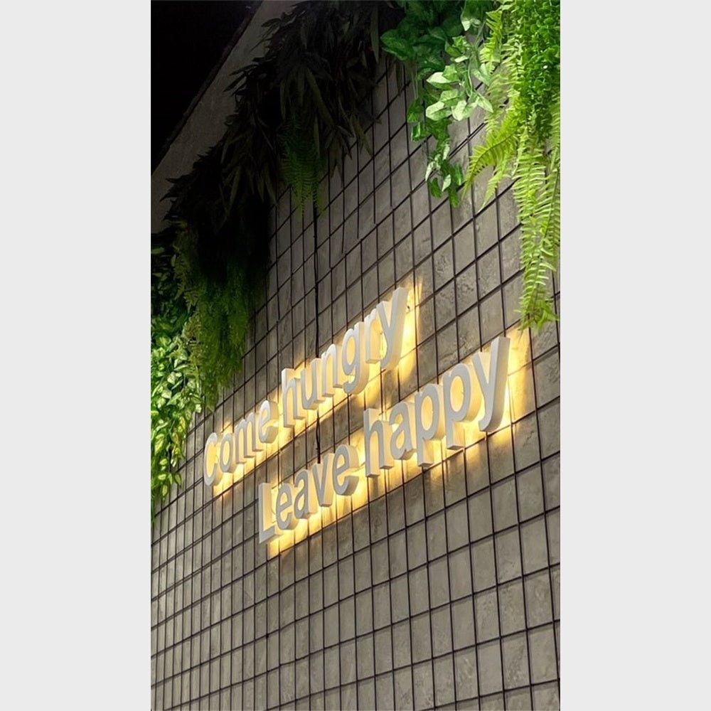 Come Hungry Leave Happy 3D Backlit Channel Letters Led Light Sign - Shineneon