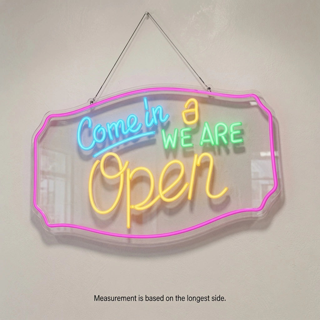 Come In We Are Open Business LED Neon Sign - 04 Size Image
