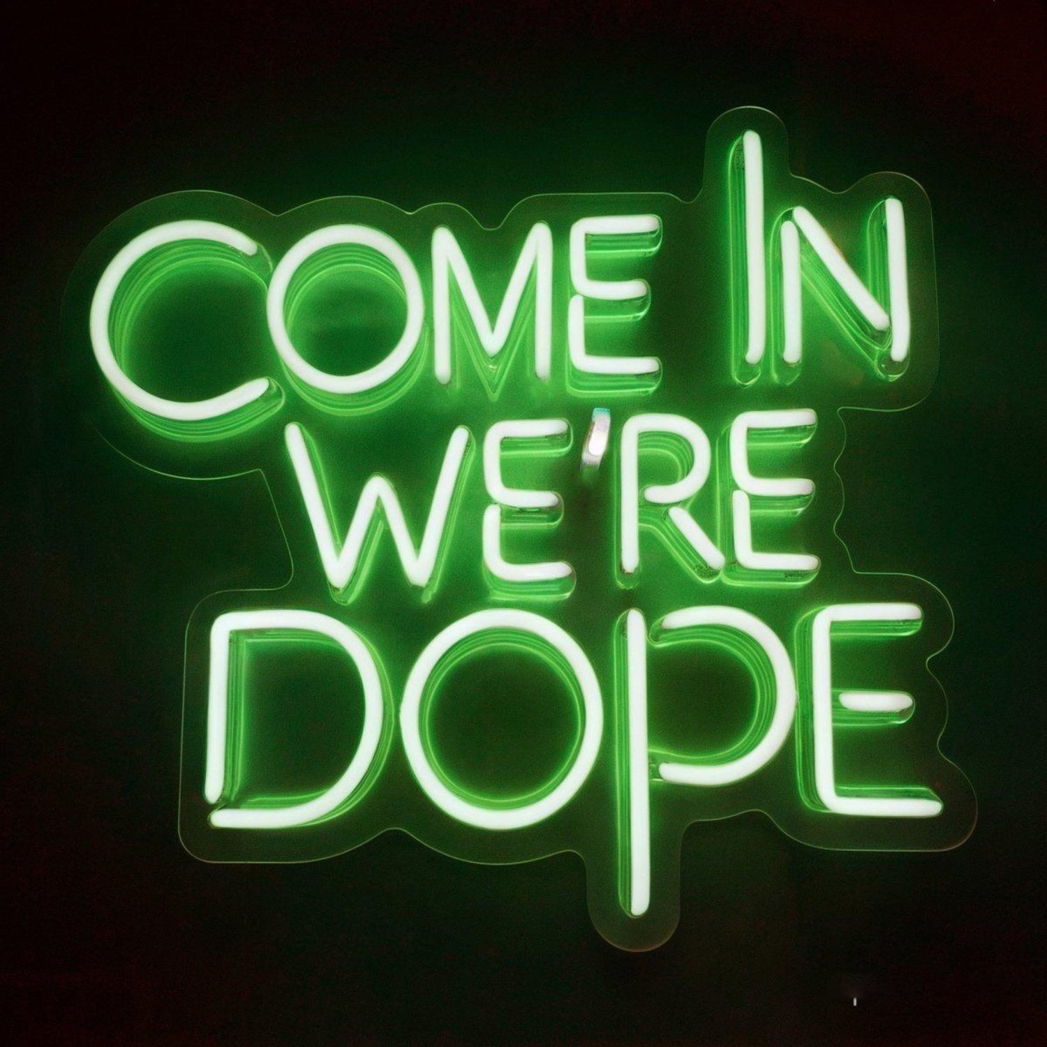 Come In Were Dope Led Neon Sign For Trendy Shop Entrance | Shineneon