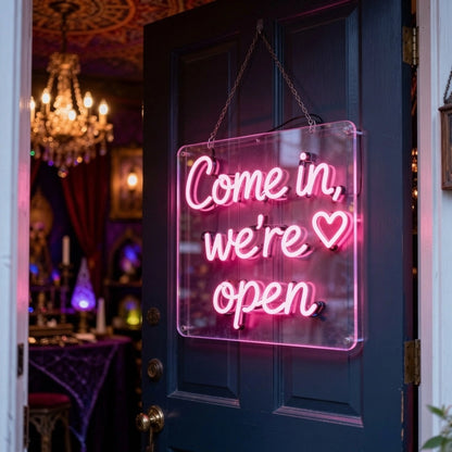 Come In We're Open LED Neon Sign - 01 Original Product Image