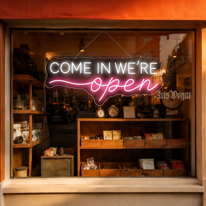 Come In We're Open LED Neon Sign Home Decor - 02 High-Converting Product Image