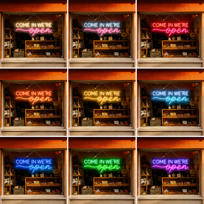Come In We're Open LED Neon Sign Home Decor - 05 Color Grid