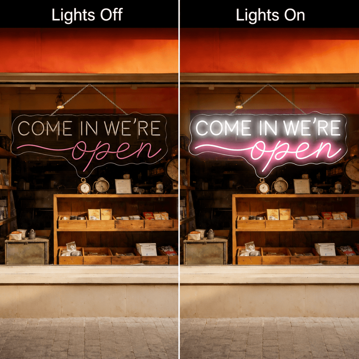 Come In We're Open LED Neon Sign Home Decor - Shineneon