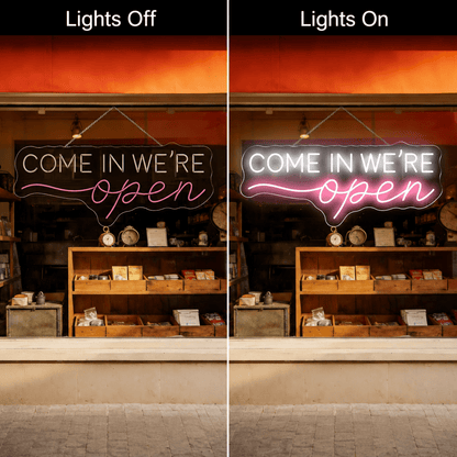 Come In We're Open LED Neon Sign Home Decor - Shineneon