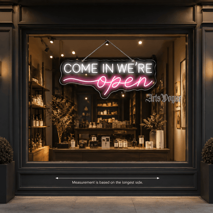 Come In We're Open LED Neon Sign Home Decor - Shineneon