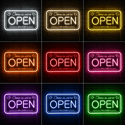 Come In We're Open LED Neon Sign Home Wall Art - Shineneon