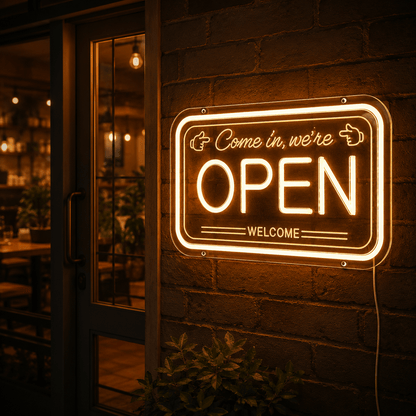 Come In We're Open LED Neon Sign Home Wall Art - Shineneon