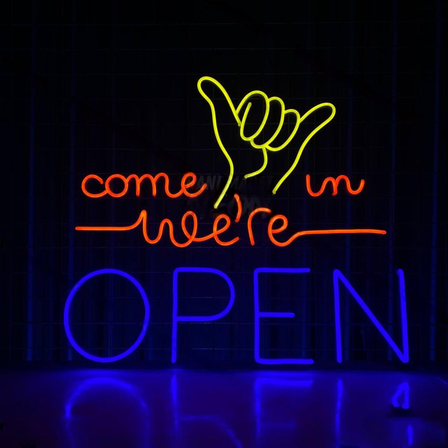 Come In Were Open Led Neon Sign Open Store Neon Decor | Shineneon
