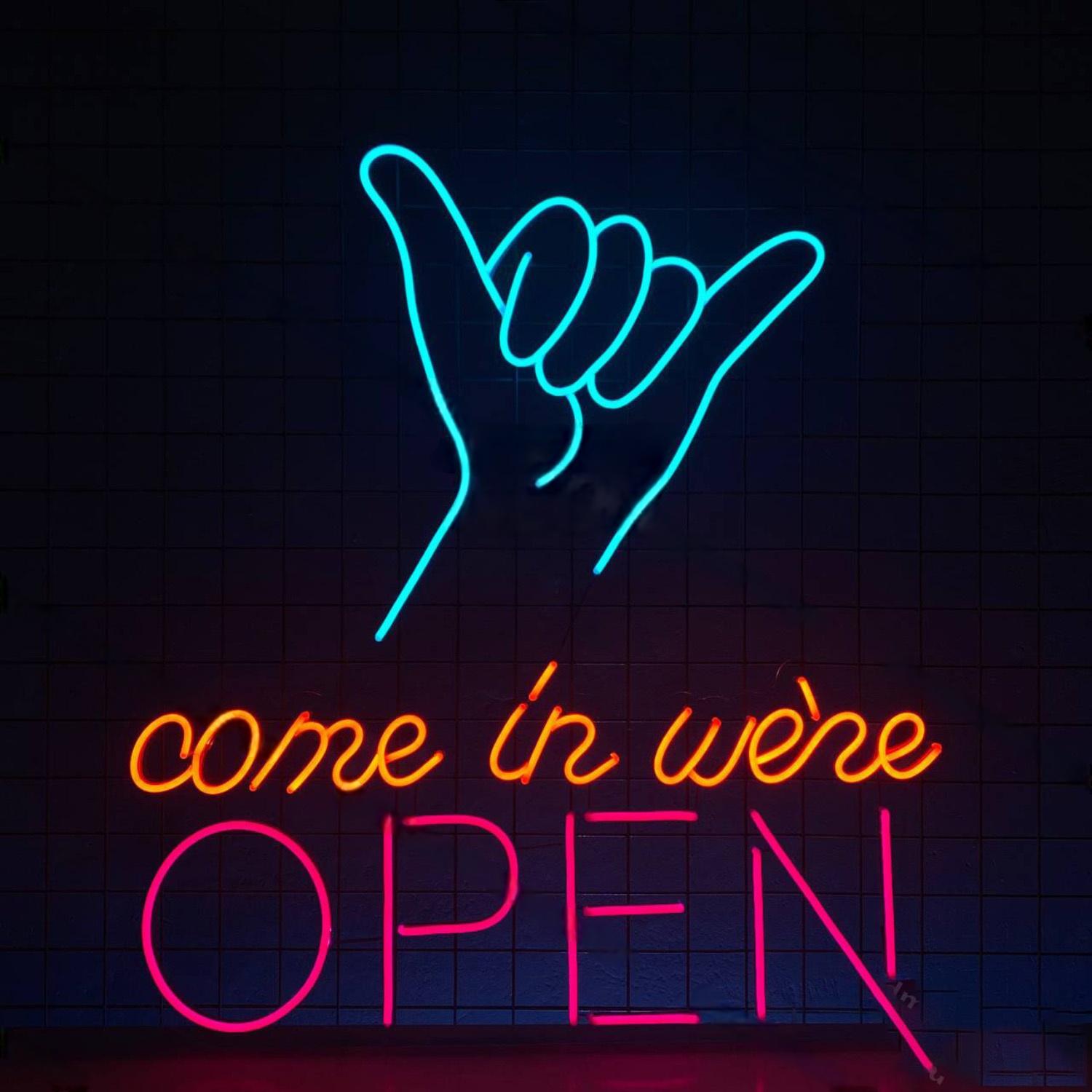 Come In Were Open Led Neon Sign Open Store Neon Decor | Shineneon