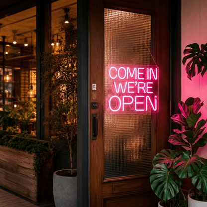 Come In We're Open LED Neon Sign Wall Neon Sign - Shineneon