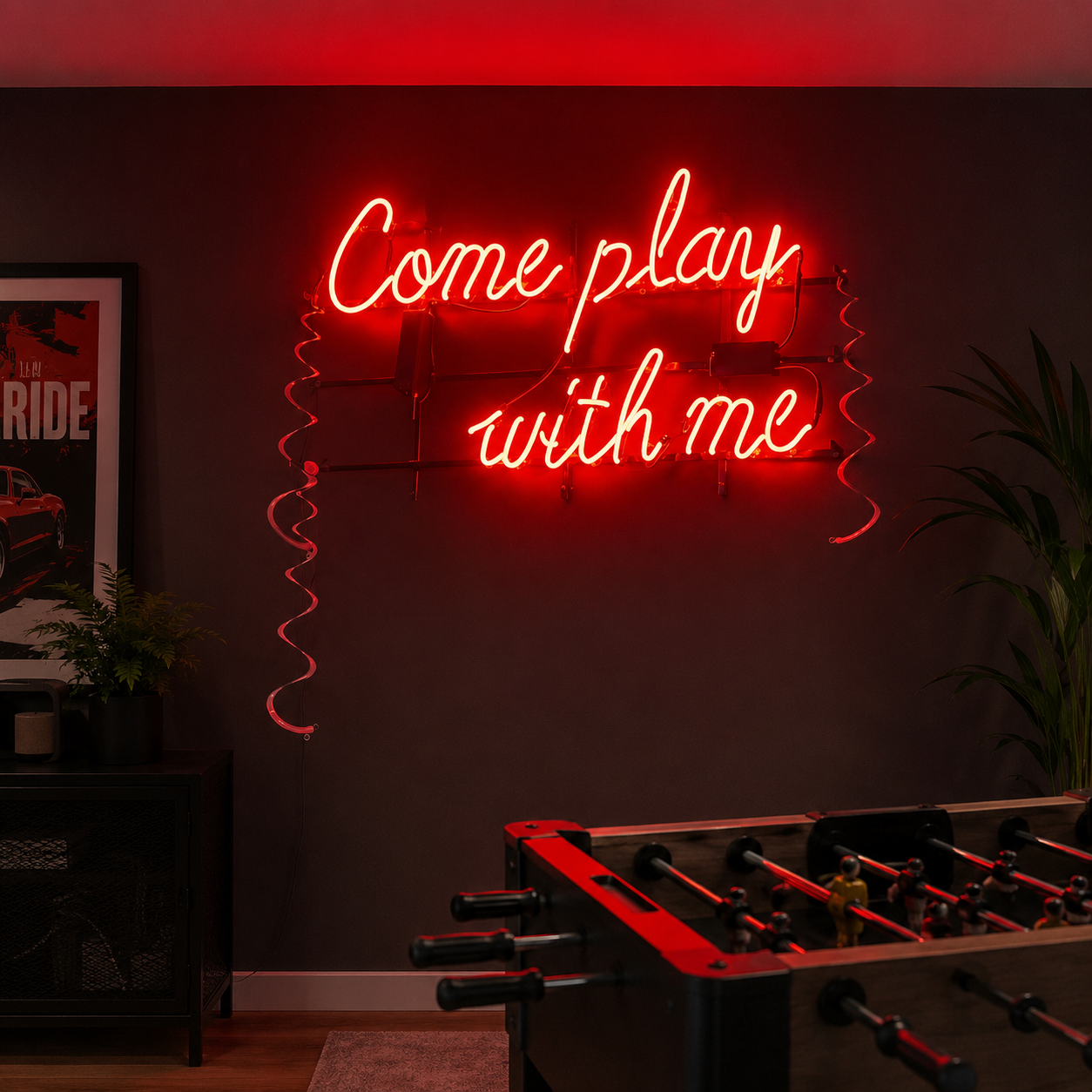 Come Play LED Neon Sign - 03 Real Lifestyle Scene