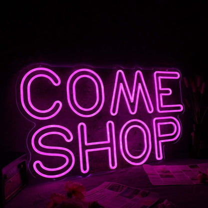 Come Shop Pink Led Neon Sign - Shineneon