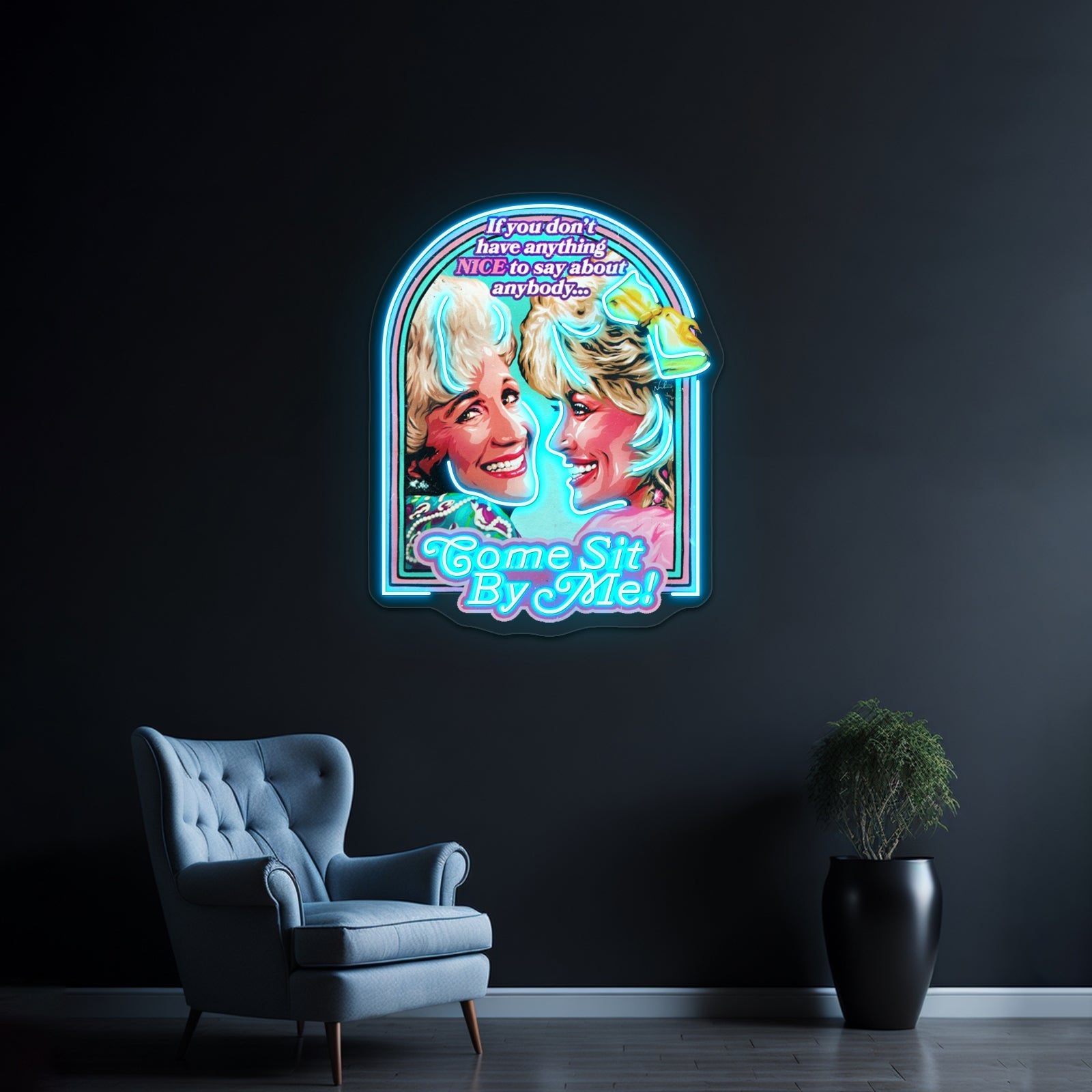 Come Sit By Me Artwork Business Led Sign - Shineneon