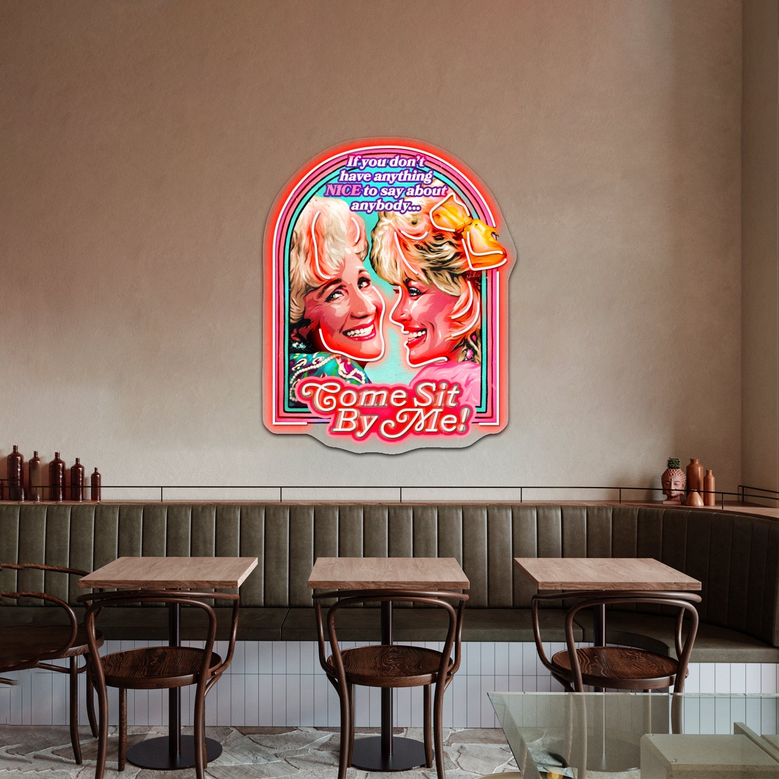 Come Sit By Me Artwork Business Led Sign - Shineneon