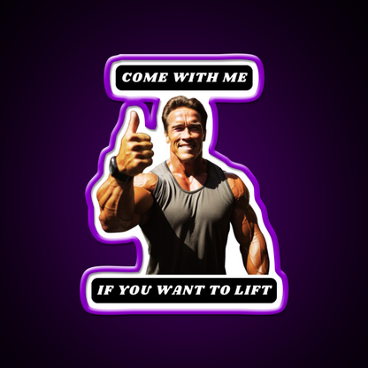 Come With Me If You Want To Lift Gym Fitness Led Neon Sign Gym Room Sign Rgb Color