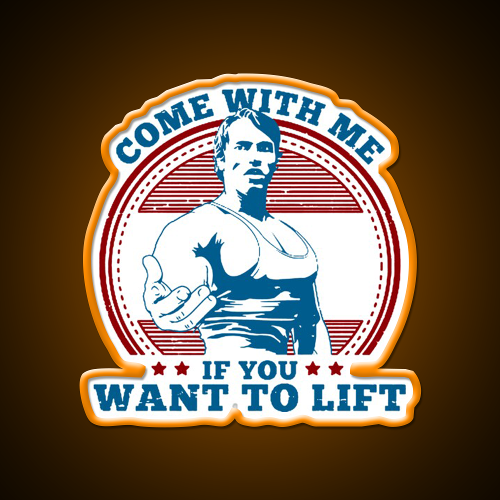 Come With Me If You Want To Lift Gym Fitness Led Neon Sign Rgb Color