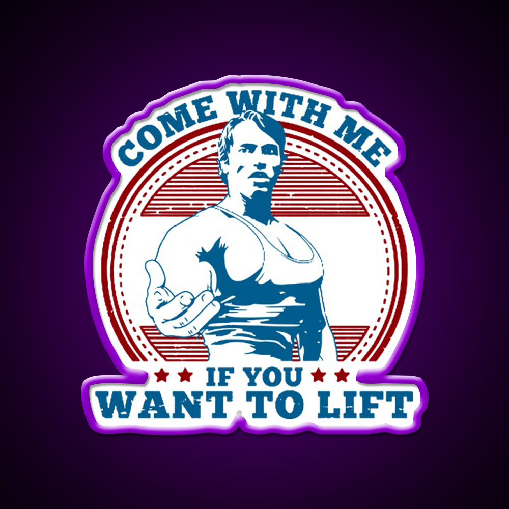 Come With Me If You Want To Lift Gym Fitness Led Neon Sign Rgb Color