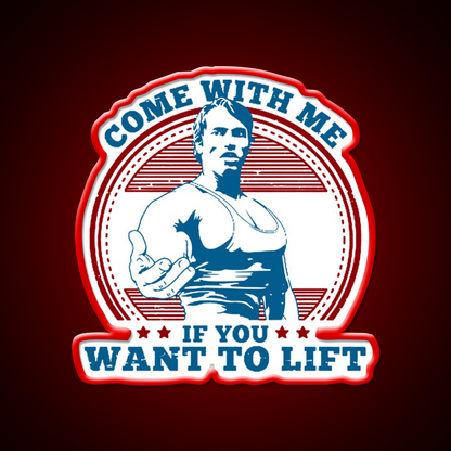 Come With Me If You Want To Lift Gym Fitness Led Neon Sign Rgb Color