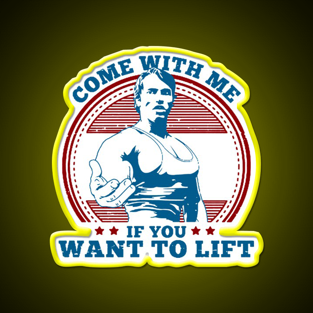 Come With Me If You Want To Lift Gym Fitness Led Neon Sign Rgb Color