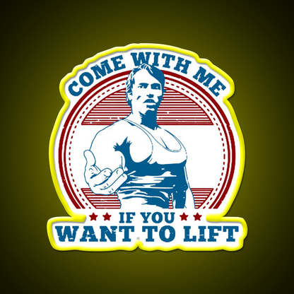 Come With Me If You Want To Lift Gym Fitness Led Neon Sign Rgb Color