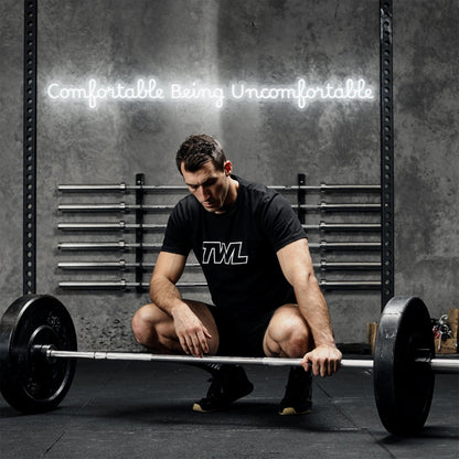 Comfortable Being Uncomfortable Green Led Neon Sign Gym Wall Decor | Shineneon