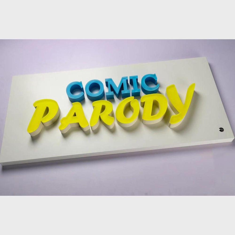 Comic Parody 3D Frontlit Channel Letters Led Light Sign