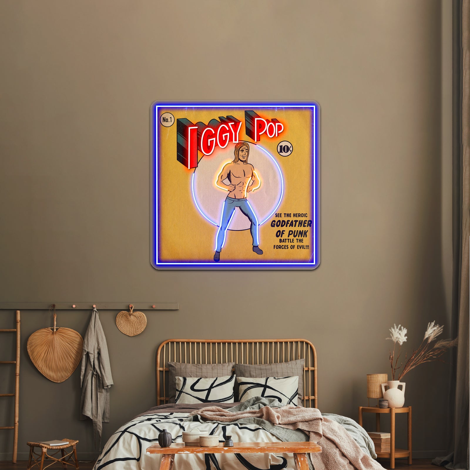 Comic Pop Artwork Business Led Sign