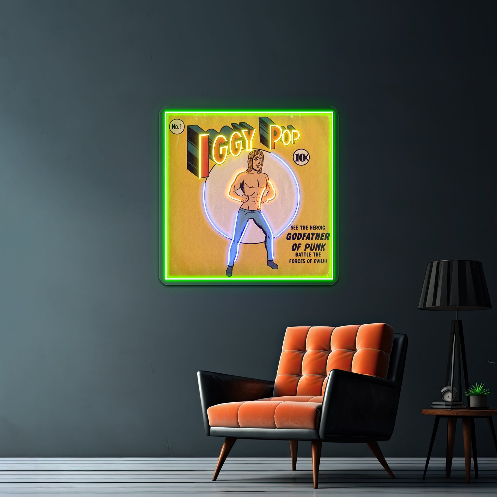 Comic Pop Artwork Business Led Sign