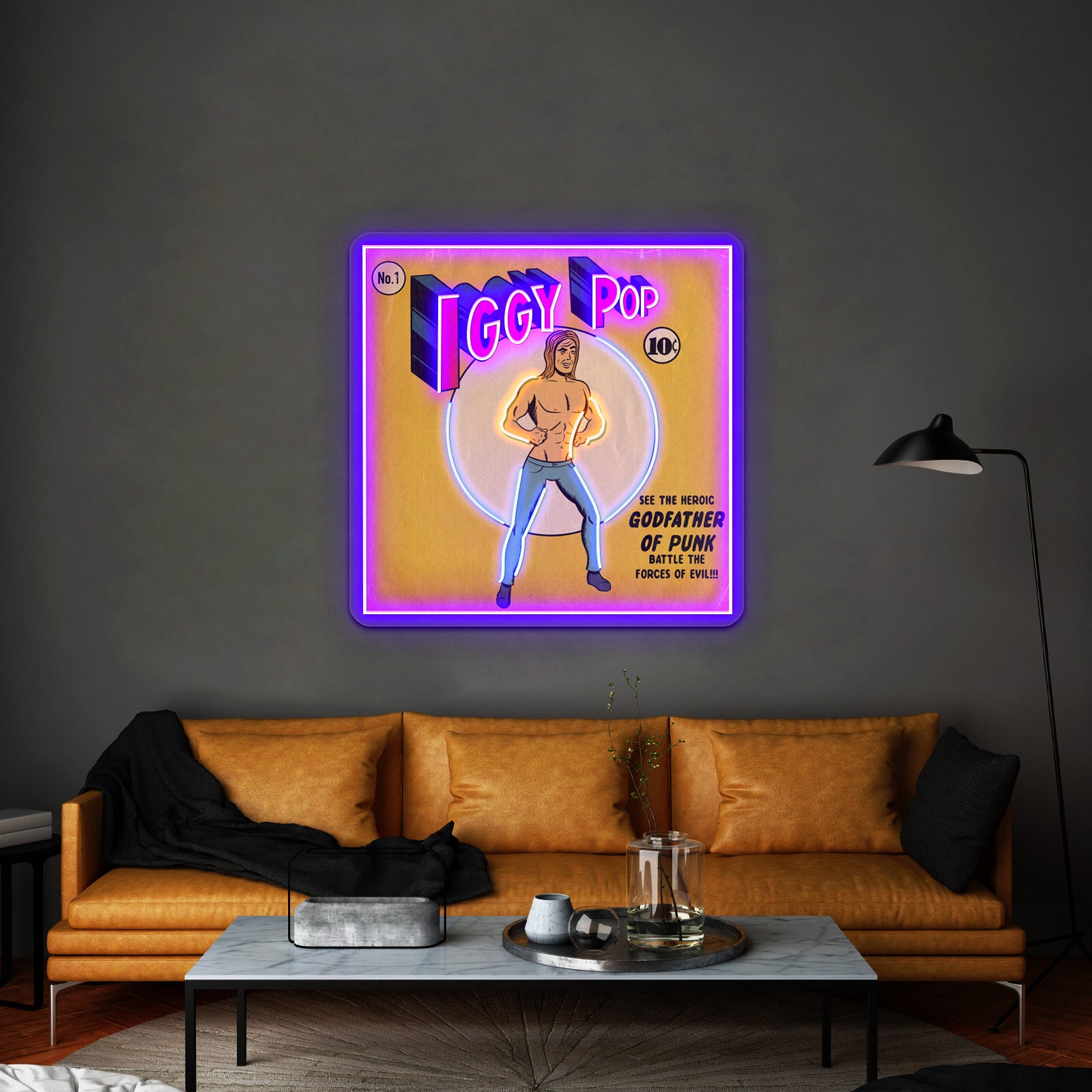 Comic Pop Artwork Business Led Sign