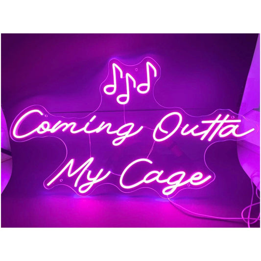 Coming Outta My Cage Song Led Sign Business Neon Sign