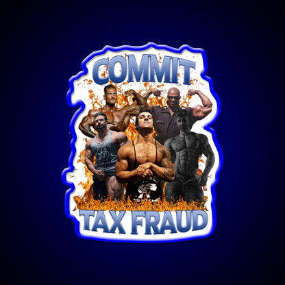 Commit Tax Fraud Gym Fitness Led Neon Sign Rgb Color