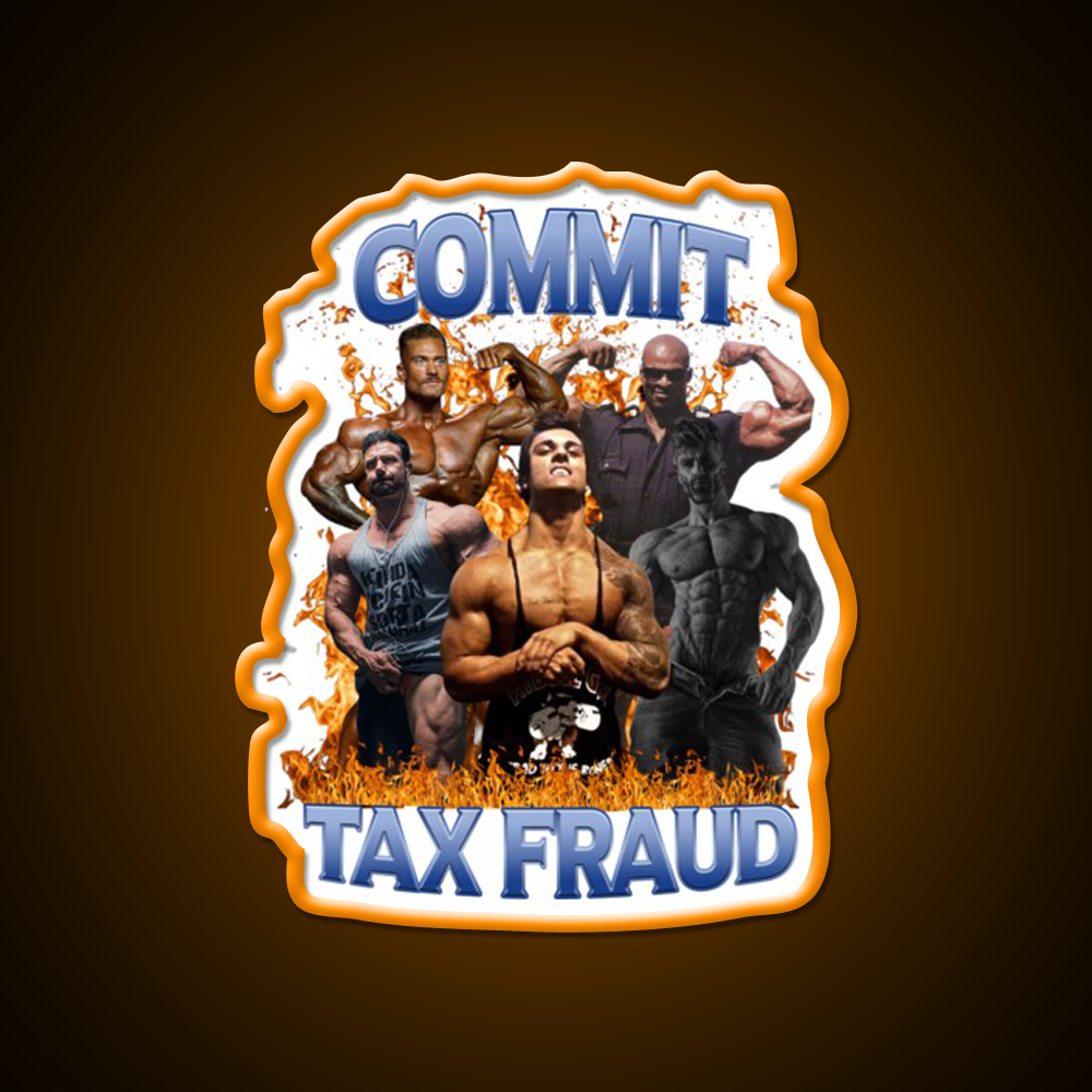Commit Tax Fraud Gym Fitness Led Neon Sign Rgb Color
