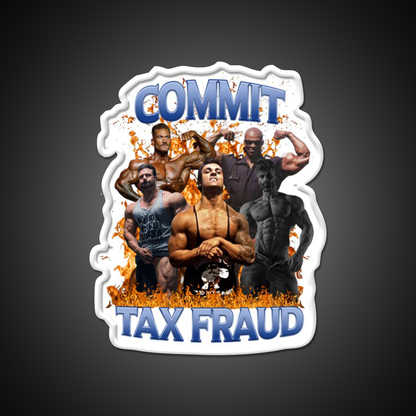 Commit Tax Fraud Gym Fitness Led Neon Sign Rgb Color