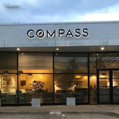 Compass 3D Backlit Letters Business Metal Led Sign - Shineneon