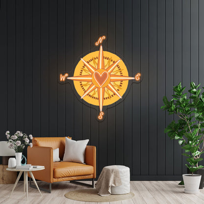 Compass Nature Neon Signs For Wall Decor - Shineneon