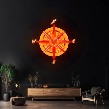 Compass Nature Neon Signs For Wall Decor - Shineneon