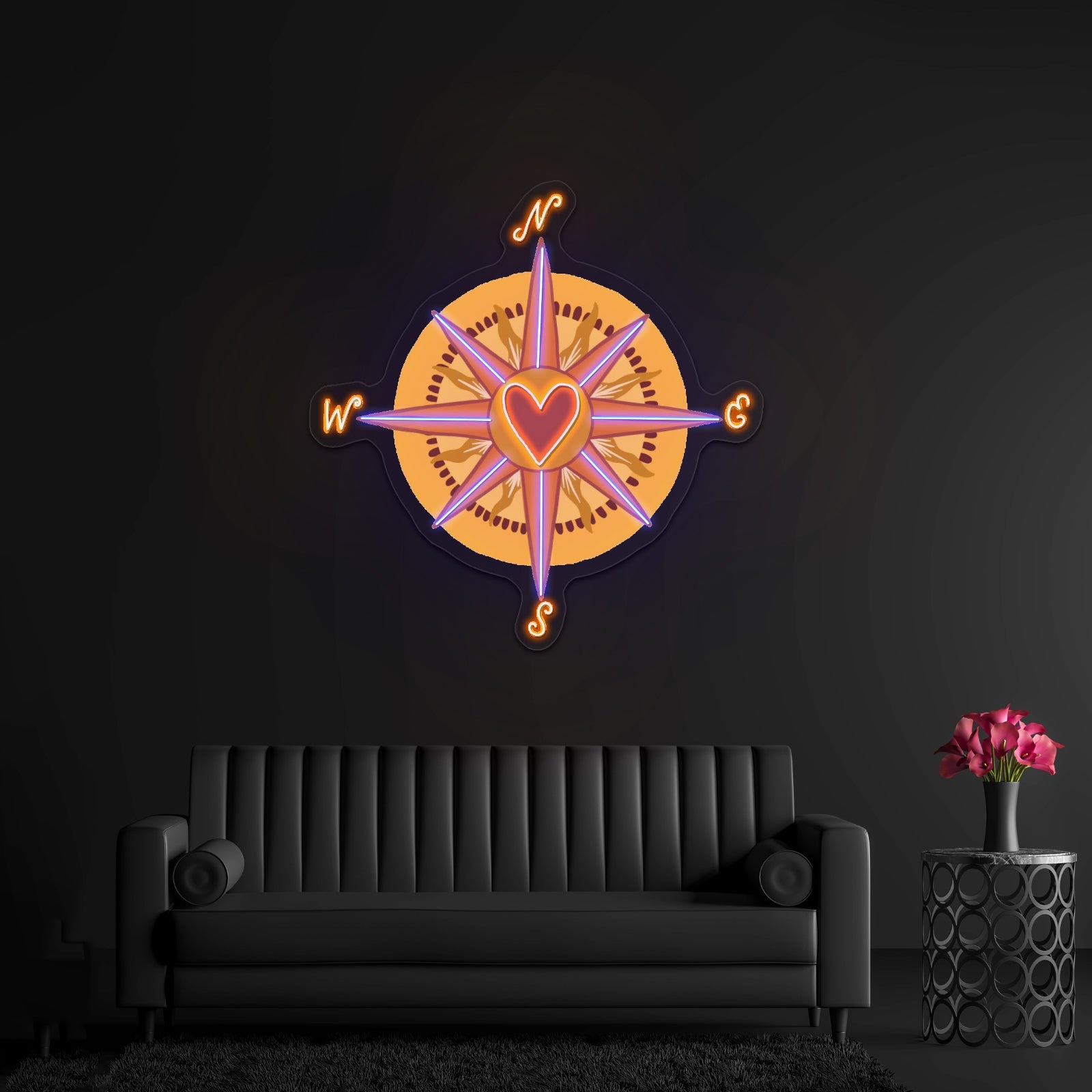 Compass Nature Neon Signs For Wall Decor - Shineneon