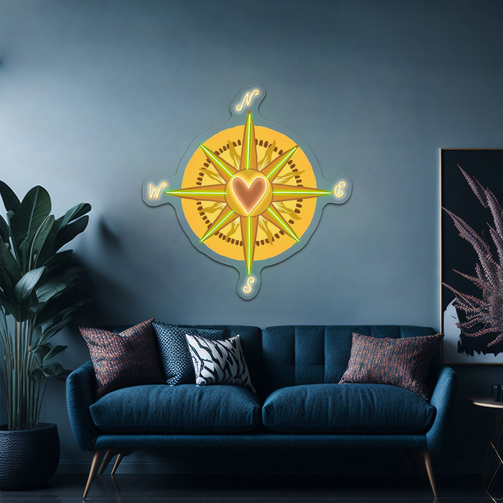 Compass Nature Neon Signs For Wall Decor - Shineneon