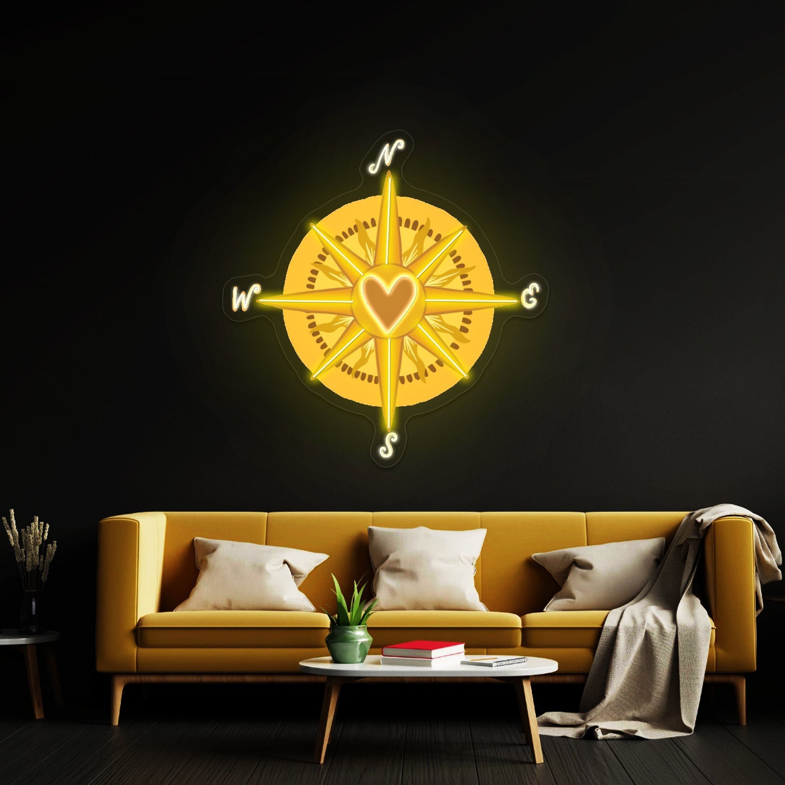Compass Nature Neon Signs For Wall Decor - Shineneon