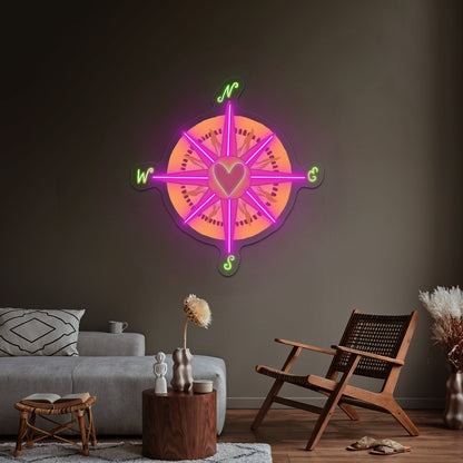 Compass Nature Neon Signs For Wall Decor - Shineneon