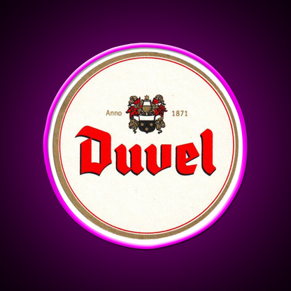 Complex Flavor Duvel Beer Bar Decor Led Neon Sign Rgb Color - Neon sign mounted on wall in room