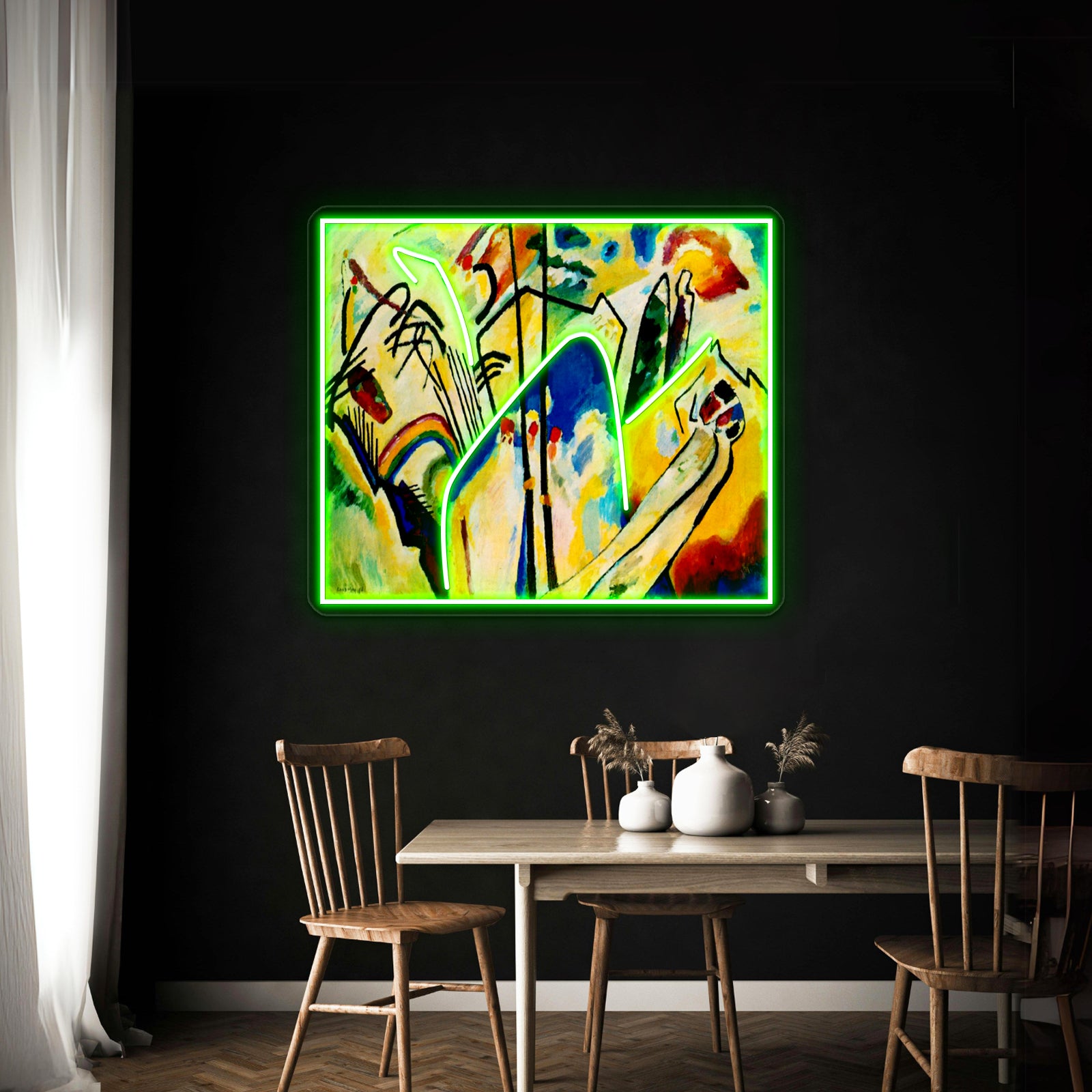 Composition Iv Wassily Kandinsky Abstract Art Wall Artwork Neon Signs | Shineneon